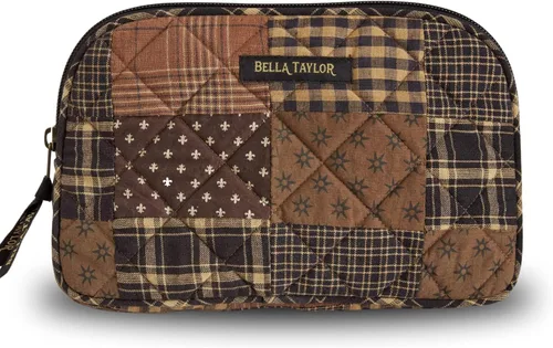 Vista 6 de Bella Taylor Bolsa de maquillaje de algodón acolchada grande para mujeres, bolsa de cosméticos de viaje Ashmont