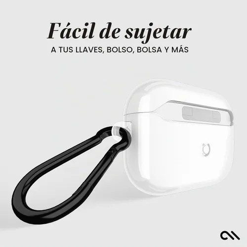 Vista 4 de Case-Mate Funda resistente para AirPods Pro 3 con mosquetón negro