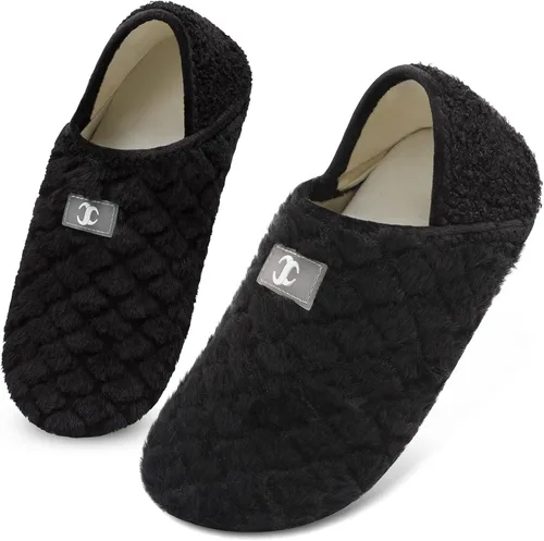 Vista 25 de Scurtain - Zapatillas de casa para mujer y hombre, zapatos de casa, calcetines cómodos, zapatos ligeros unisex para adultos descalzos