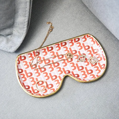 Vista 5 de COLLECTIVE HOME - Bandeja de joyería de letras metálicas, almacenamiento de joyas con monograma, plato decorativo para gafas, anillos, aretes