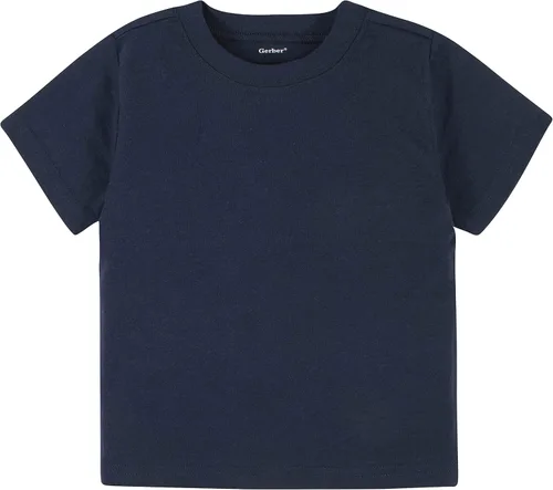 Vista 2 de Gerber Camiseta unisex de manga corta para bebé, 5 unidades, color liso, 5.64ozm, Neutro