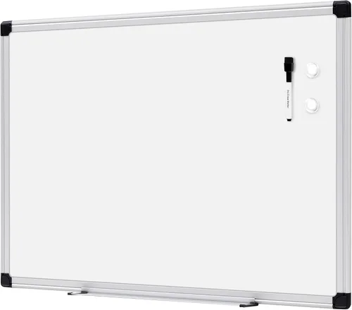 Vista 10 de Amazon Basics Pizarra magnética de borrado en seco, 35 pulgadas de ancho x 23 pulgadas de alto, marco de madera negro Negro/Blanco