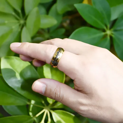 Vista 4 de Anillo de poder para hombres y mujeres, anillo para ansiedad de Lord of the Rings