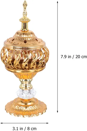 Vista 4 de 2 piezas delicado arte incensario soporte para relajación decoración del hogar y meditación Diseño único quemador de incienso para material compacto