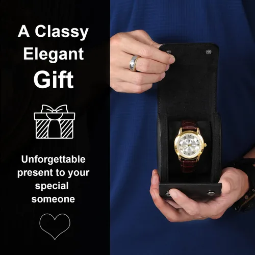 Vista 7 de ROSELLE Funda para reloj para hombres y mujeres con forro de gamuza, estuche de viaje para reloj, organizador de almacenamiento y exhibición