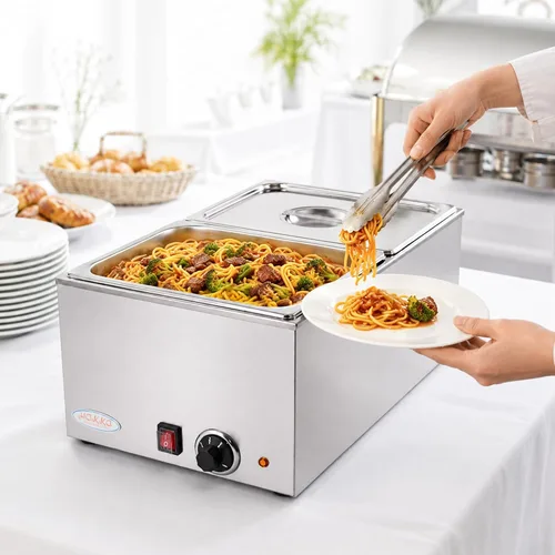 Vista 3 de Hakka Bothers Calentador eléctrico de alimentos para encimera, 120 V, 1200 W