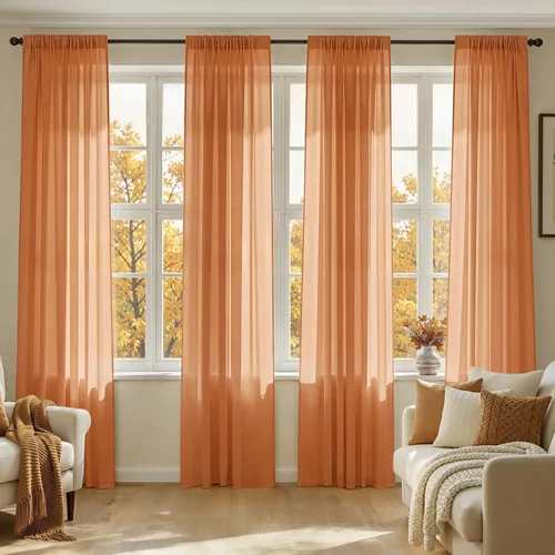 Vista 40 de MIULEE Cortinas traslúcidas marrón oscuro de 96 pulgadas de largo, 4
