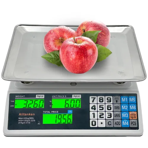Vista 11 de Báscula digital de cálculo de precios de 66 libras / 66.1 lbs con pantalla LCD dual y modo de conteo — Báscula de alimentos de acero inoxidable