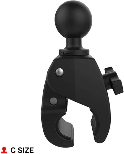 Vista 3 de RAM Mounts RAP-400U Base de Bola de Abrazadera Pequeña Tough-Claw con Bola Tamaño C de 1.5" para Rieles de 0.625" a 1.14" de Diámetro