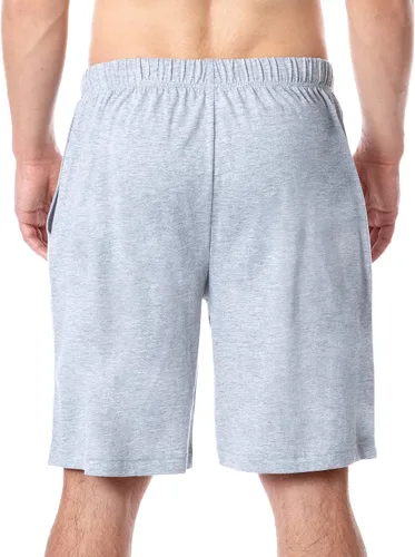 Vista 4 de Peanuts Snoopy Woodstock Lazy Days - Pantalones cortos de pijama para hombre, Gris