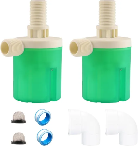 Vista 8 de Válvula automática de control de nivel de agua de 2 piezas, tipo interior, válvula de flotador para tanque de agua, energía solar, maceta