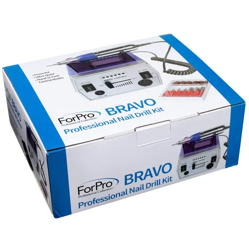 Vista 2 de ForPro Professional Collection BRAVO - Kit de taladro de uñas profesional, morado, taladro eléctrico portátil para uñas artificiales y naturales