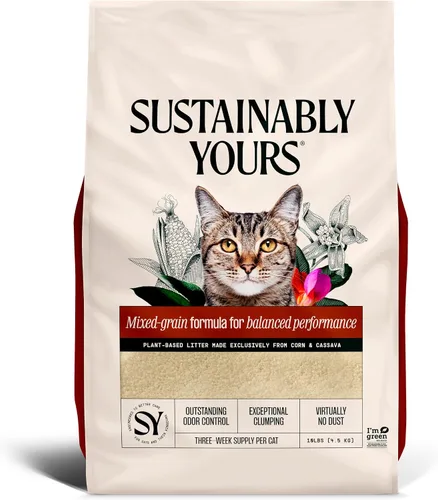 Vista 8 de Sustainably Yours Arena para gatos, fórmula de grano grande 10 libras
