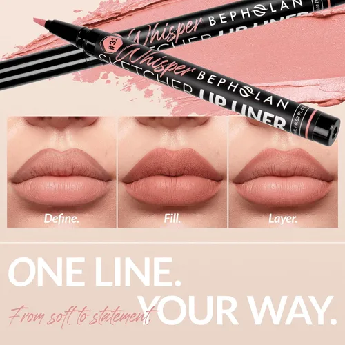 Vista 7 de BEPHOLAN Delineador de labios de larga duración, impermeable, 24 horas de duración, delineador de labios líquido de larga duración, delineador