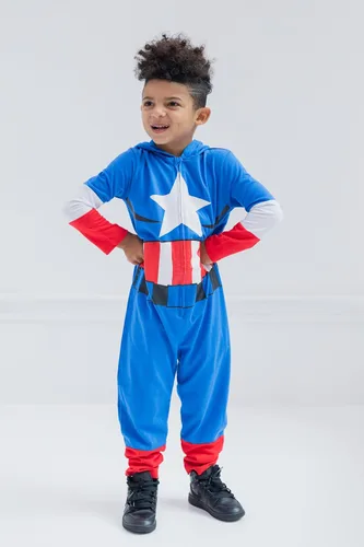 Vista 2 de Marvel Avengers Spider-Verse Spider-Man Venom Iron Man Zip Up Cosplay Coverall Newborn to Little Kid