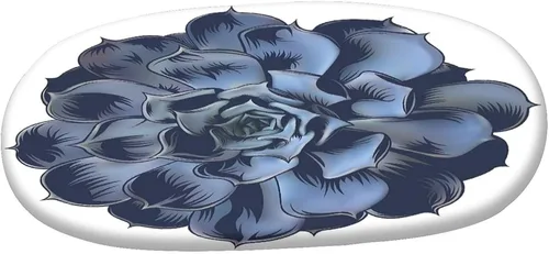 Vista 3 de Mantel ovalado ajustable de poliéster elástico para invierno, diseño de bosque abstracto monocromático, hojas y bosques, se adapta a mesas ovaladas