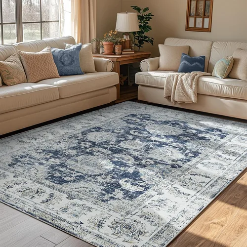Vista 214 de jinchan Fiora - Alfombra lavable de área pequeña, alfombra de entrada floral de medio círculo de 2 x 3, tapete de media luna de pelo bajo, suave
