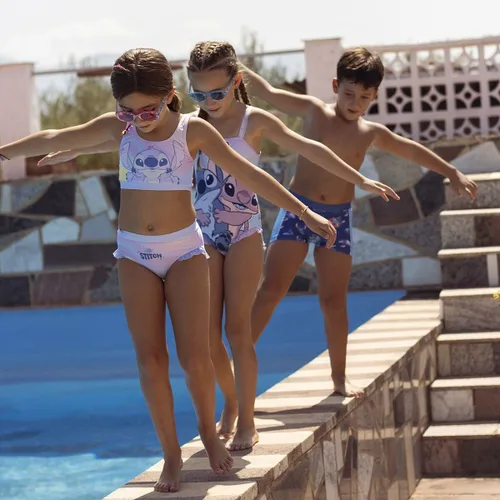 Vista 7 de Bañador Boxer Para Niños Stitch Azul oscuro