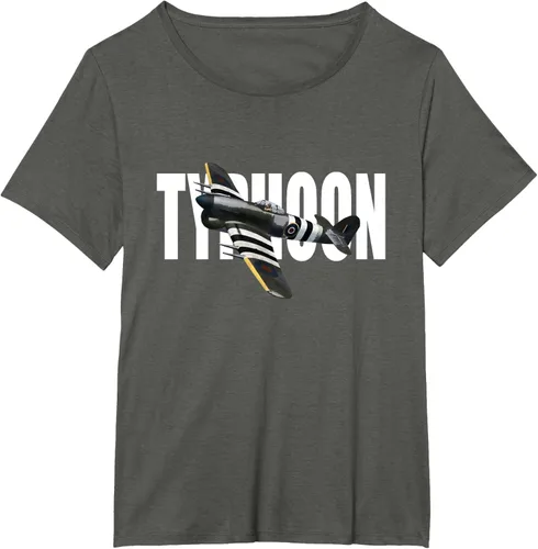 Vista 86 de RAF Hawker Typhoon WW2 Fighter Aircraft T-Shirt