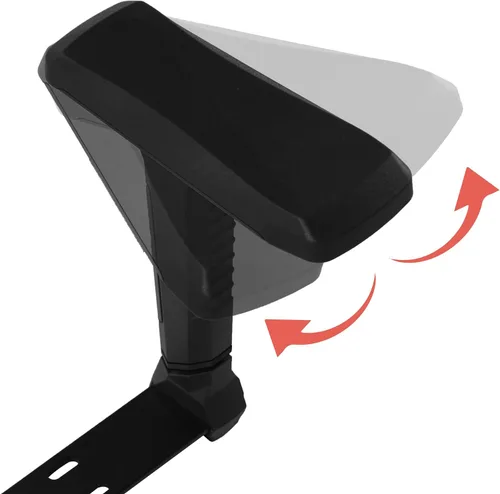 Vista 5 de Frassie Par de reposabrazos de silla ajustable en altura, juego de brazos de silla de jefe de juego de repuesto 4D (negro)