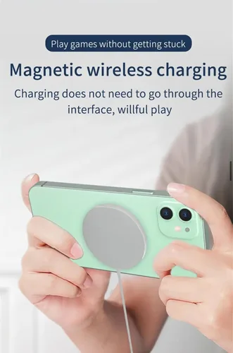 Vista 3 de Cable cargador inalámbrico magnético de 15 W, almohadilla de carga rápida con cable USB C, ideal para escritorio y mesita de noche para iPhone