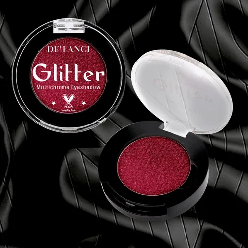 Vista 5 de Afflano Paleta de sombra de ojos roja brillante, sombra de ojos con purpurina roja ultra pigmentada, polvo de sombra de ojos de maquillaje rojo