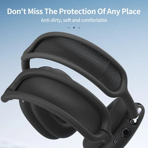 Vista 5 de Fintie Funda de silicona 3 en 1 para AirPods Max 2 (2026) y AirPods Max 1 (2020/2024) para auriculares, almohadillas antiarañazos, almohadillas