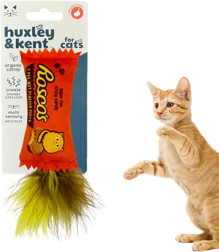 Vista 17 de Huxley & Kent Juguete de Peluche para Gatos - Juguete Interactivo de Hierba Gatera para Gatos y Gatitos - Suave con Crujido y Hierba Gatera