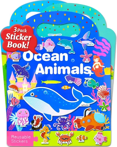 Vista 18 de Benresive - Libros de calcomanías reutilizables para niños de 2-4, libros de calcomanías para niños pequeños 1-3 y 2-4, juguetes de viaje Animal