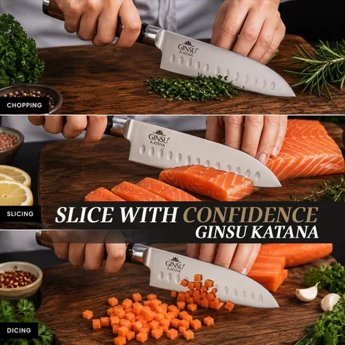 Vista 6 de CUCHILLO SANTOKU DE 7" COLECCIÓN TRADICIONES CUCHILLOS JAPONESES EL MEJOR CUCHILLO PARA TU COCINA