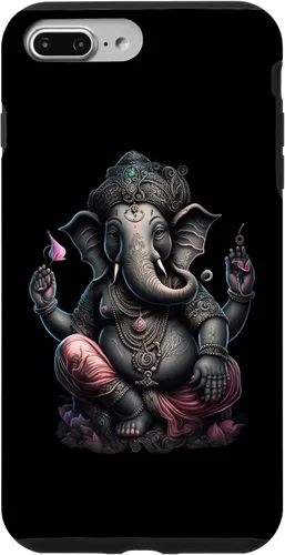 Vista 12 de iPhone 16 Dios hindú Ganesha Lotus Pose Yoga y Meditación Caso