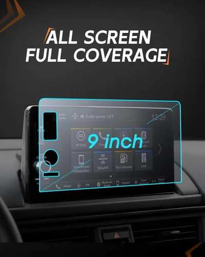 Vista 4 de CDEFG Protector de pantalla para Honda Pilot 2023-2025 2026 – Vidrio templado antirreflejo mate de 9 pulgadas – Accesorios para pantalla táctil