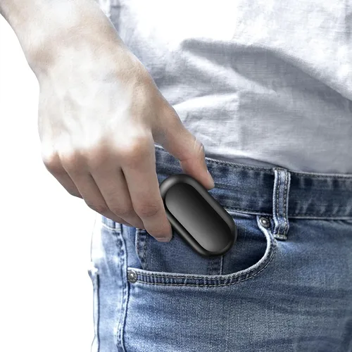 Vista 6 de Kurdene - Auriculares inalámbricos Bluetooth 5.3 ligeros Premium Sound Bass Ear buds with Charging Case,Smart Touch Control,Built in Mics Negro