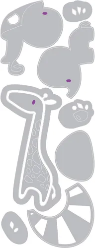 Vista 2 de Sizzix Thinlits - Juego de troqueles de animales de la selva bebé, 9 unidades, talla única, multicolor, 9 piezas