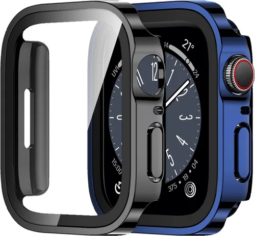 Vista 31 de Amizee Paquete de 2 fundas compatibles con Apple Watch de 1.575 pulgadas Series 6/5/4/SE con protector de pantalla integrado, carcasa rígida