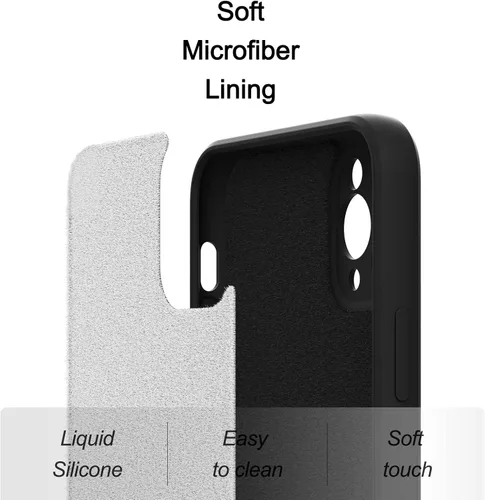 Vista 5 de Funda para iPhone 12 Mini, funda delgada de silicona líquida, a prueba de golpes, funda delgada para iPhone 12 Mini, funda protectora de cámara