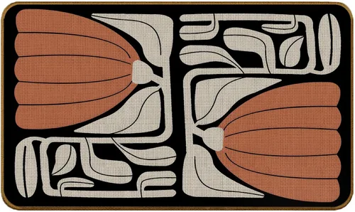 Vista 12 de Tapete abstracto bohemio negro y dorado, moderno, negro, blanco y dorado, antideslizante, para puerta delantera, porche, interior, exterior