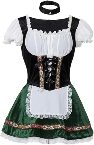 Vista 5 de Aiuem Oktoberfest-Halloween-Kostüme für Cosplay Beer Maid Fancy French Maid
