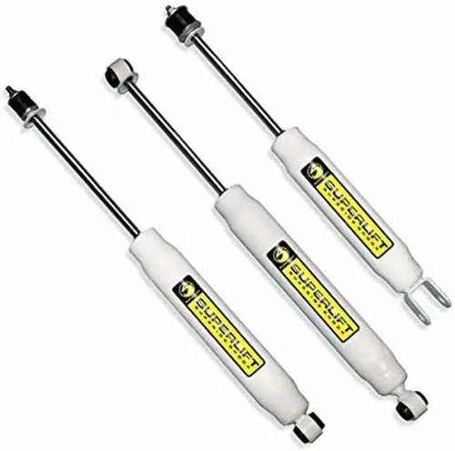 Vista 4 de Kit de elevación RealTruck de Superlift Suspension con caja de amortiguadores para Ford F-250/F-350 Amortiguadores de la serie Shadow delanteros
