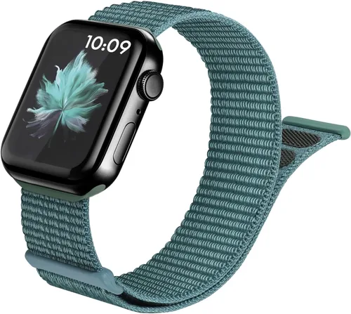 Vista 10 de Paquete de 15 correas deportivas de nailon compatibles con Apple Watch Band de 1.614 in 1.575 in 1.496 in 1.929 in 1.772 in 1.732 in 1.654 in