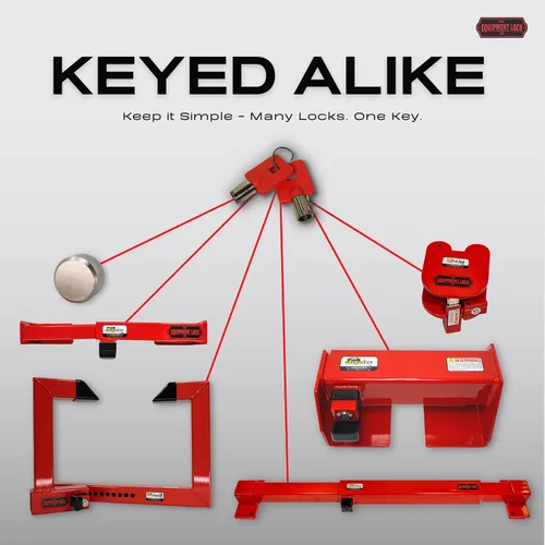 Vista 2 de Equipment Lock Co. Cerradura de puerta enrollable resistente con llave similar, modelo # HDRDL-KA