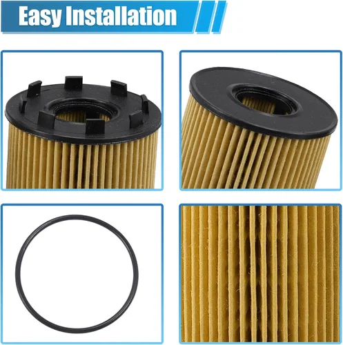Vista 4 de X AUTOHAUX Filtro de aceite de motor con sellos No.68102241AA/73500049/71765460/71773176/6001073250 para Dodge Dart 1.4L 2013-2016 para Fiat 500