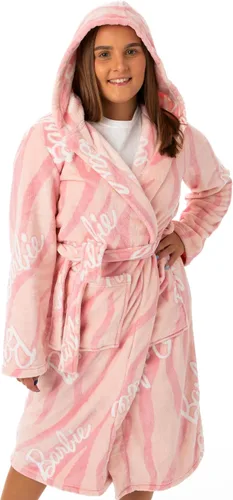 Vista 4 de Barbie Hooded Bathrobe All Over Print Dressing Gown Womens robe
