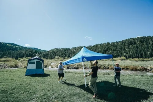 Vista 5 de Caddis Sports Toldo de refugio rápido Azul