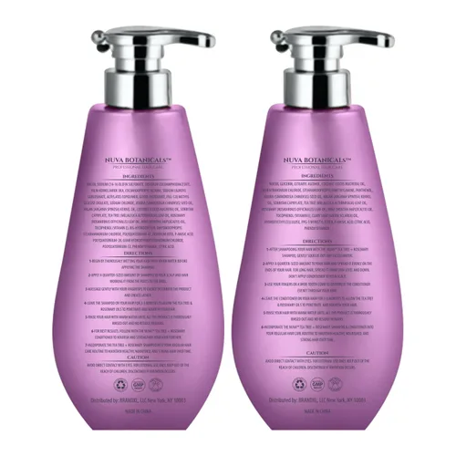 Vista 7 de Juego de champú y acondicionador de aceite de árbol de té, champú y acondicionador de aceite de romero para el crecimiento del cabello para mujeres