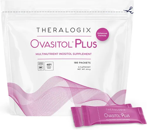 Vista 10 de Theralogix Ovasitol Plus Bote Suplemento de Salud Metabólica - Mio-Inositol y D-Chiro Inositol+Picolinato de Cromo+Alfa-lactalbúmina y Vitamina D