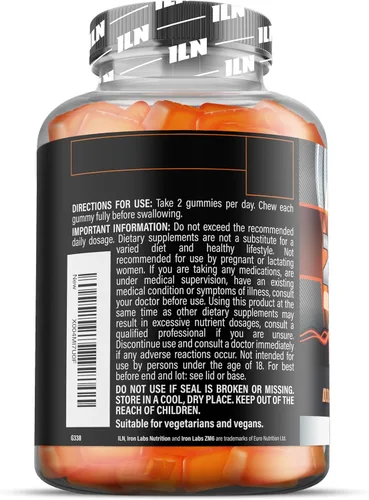 Vista 9 de Iron Labs - Gomitas ZM6 para hombres y mujeres, gomitas de zinc y magnesio (100 unidades, sabor naranja, vegano), suplementos de citrato de magnesio