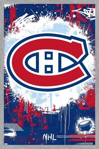 Vista 12 de Trends International NHL Montreal Canadiens - Póster de pared Maximalist Logo 23, 22.4 pulgadas de largo x 14.7 pulgadas, versión enmarcada