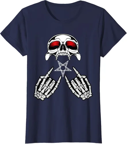 Vista 26 de Camisas de metal pesado con diseño de abanico de metal Negro