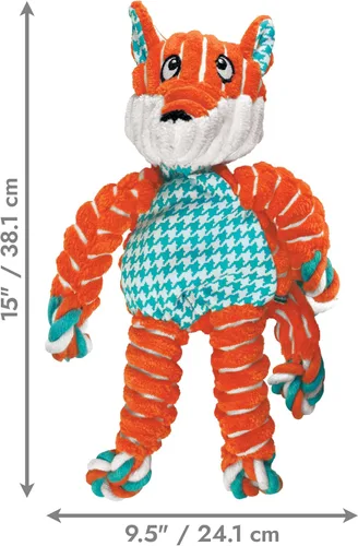 Vista 6 de KONG Floppy Knots - Juguete de cuerda anudada para perros que atrae el juego – Juguete de tirar que satisface los instintos naturales – Suministros